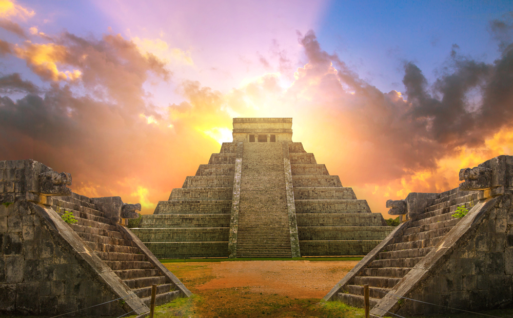 Chichen Itza bei Sonneuntergang