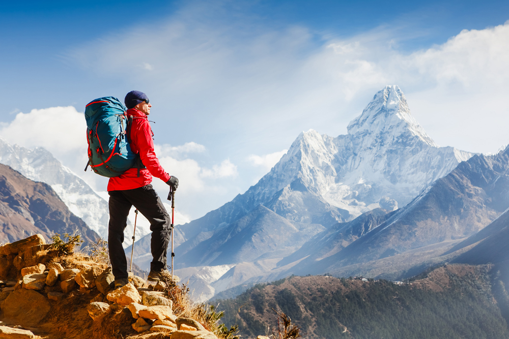 Wanderer im Himalaya